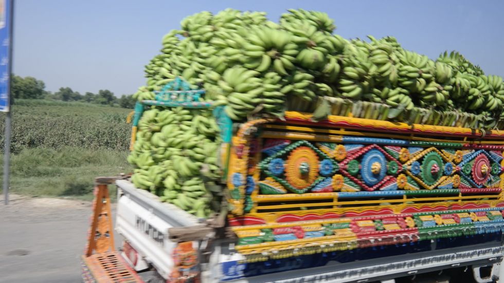 transport bananow w pakistanie