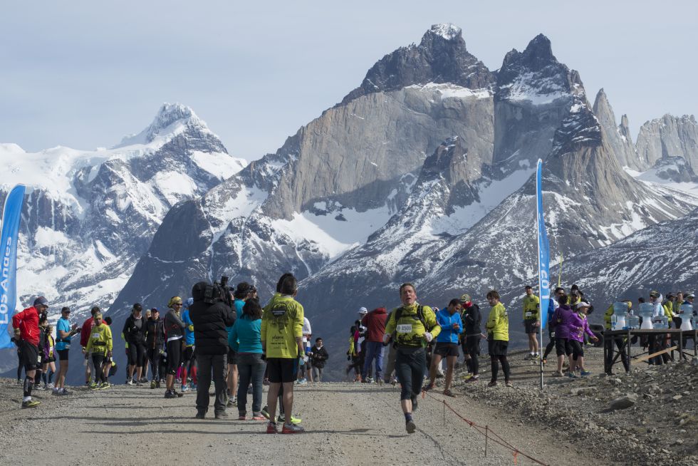 Maraton w Chile. Patagonia, Torres del Paine.