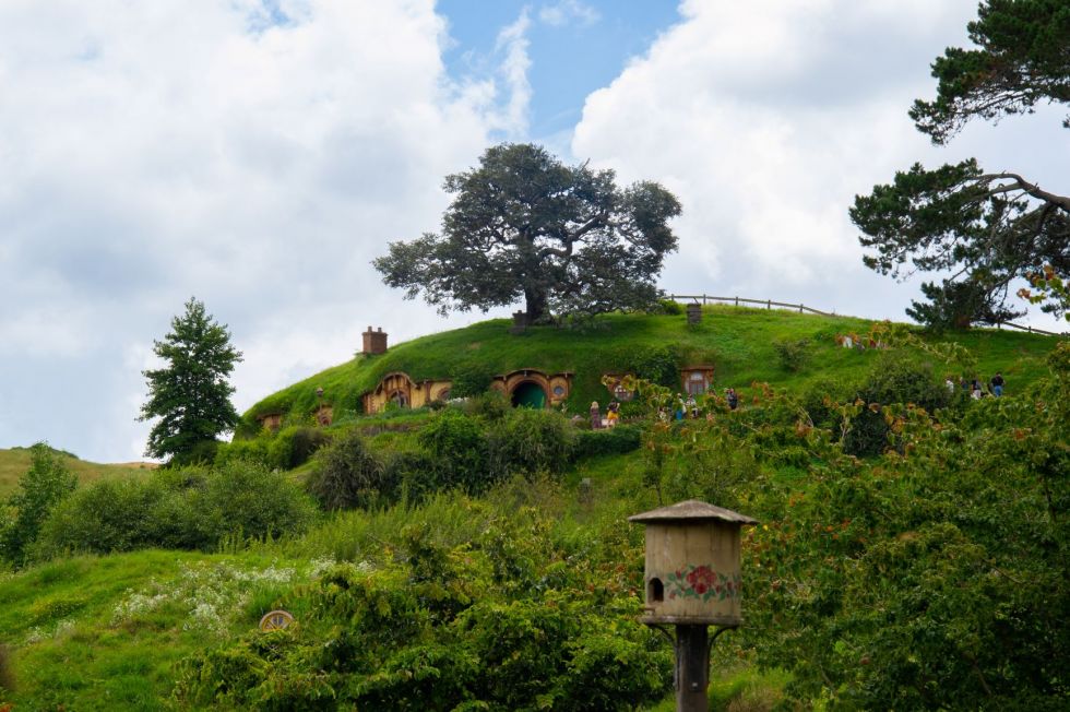 wizyta w hobbiton, wiosce hobbita z filmow wladca pierscieni, Nowa Zelandia